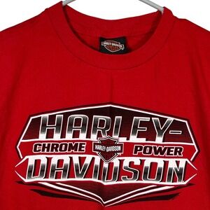 Harley Davidson Chrome Power Red Sleeveless Shirt Men's Size M 2013‎